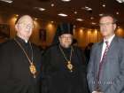 Borys Wrzesnewskyj with the leaders of Ukrainian Orthodox Church of Canada and Ukrainian Catholic Church of Canada