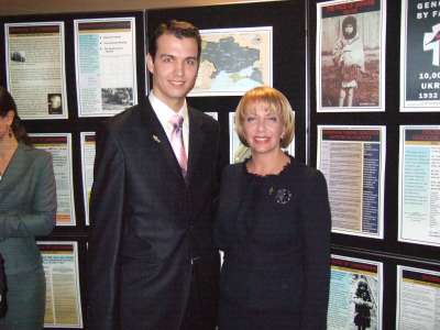 Volodymyr Paslavskyi, LUC Executive Director with  Firtst Lady of Ukraine